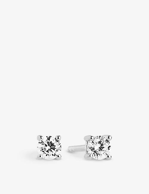 SIF JAKOBS: Princess Piccolo sterling-silver and zirconia stud earrings
