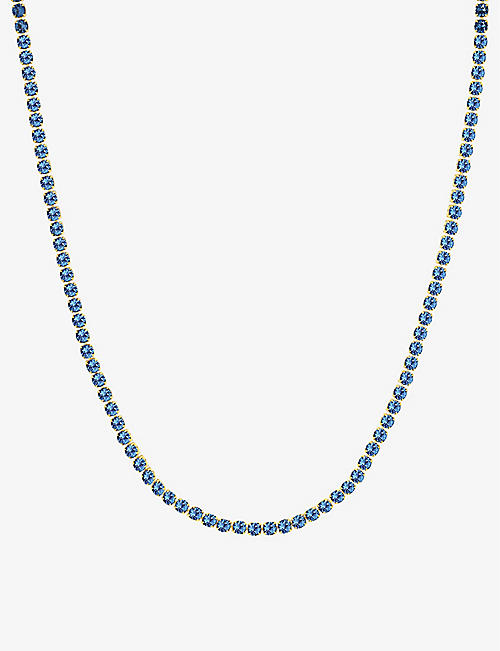 SIF JAKOBS: Ellera 18ct gold-plated sterling-silver and zirconia necklace