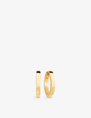 SIF JAKOBS: Ellera Pianura 18ct gold-plated sterling-silver hoop earrings