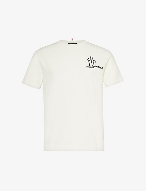 MONCLER GRENOBLE: Branded-print short-sleeved cotton-jersey T-shirt