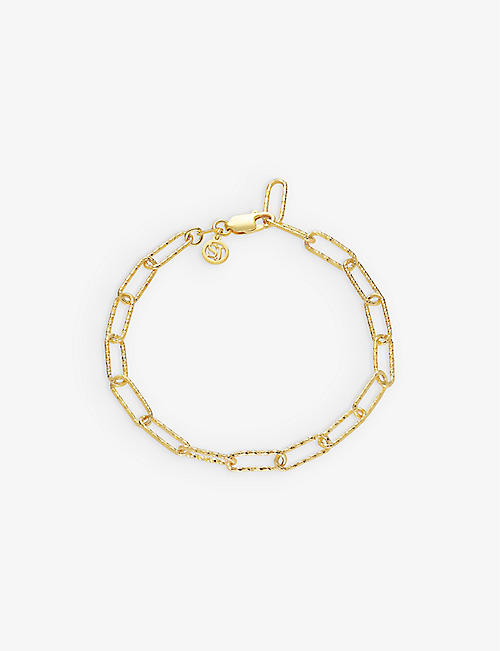 SIF JAKOBS: Luce Grande 18ct yellow gold-plated sterling silver chain bracelet