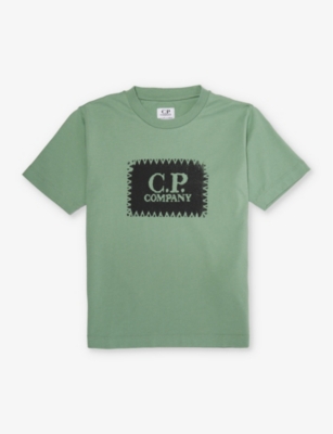 CP COMPANY: Logo-print crew-neck cotton-jersey T-shirt 4-12 years