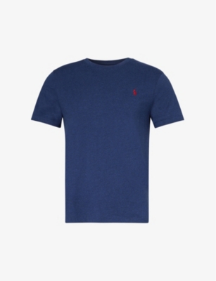 POLO RALPH LAUREN: Logo-embroidered custom slim-fit cotton-jersey T-shirt