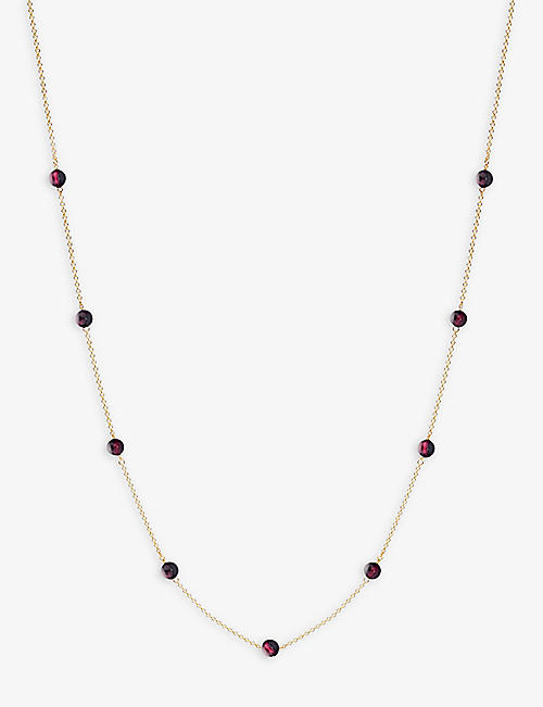 THE ALKEMISTRY: Boba 18ct yellow-gold and garnet chain necklace