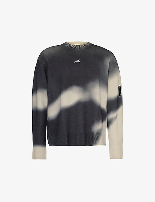 A COLD WALL: Gradient-pattern relaxed-fit wool-knit jumper