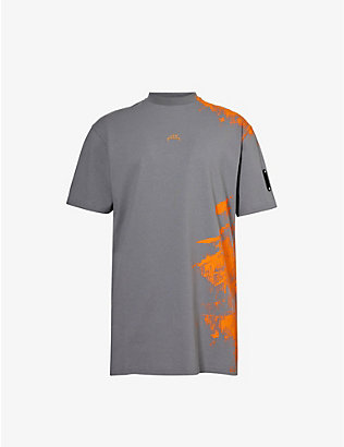 A COLD WALL: Brushstroke graphic-print cotton-jersey T-shirt
