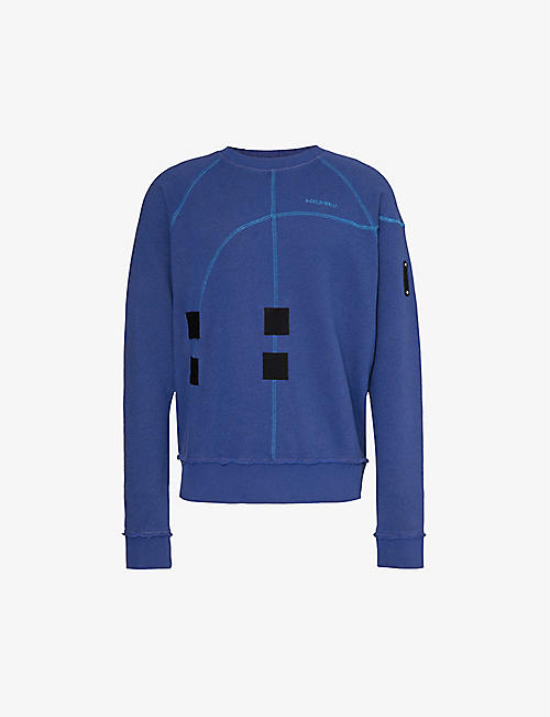A COLD WALL: Intersect logo-embroidered cotton-jersey sweatshirt