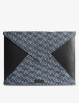 CLAUDIE PIERLOT: Monogram-print faux-leather laptop sleeve