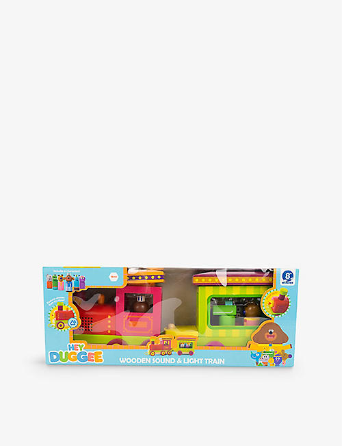 HEY DUGGEE: Light and sound wooden toy train set