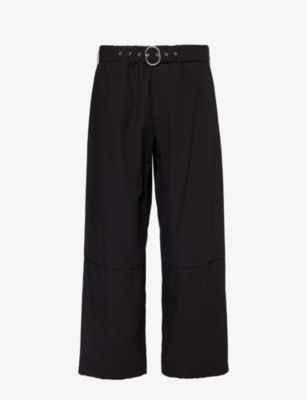 JIL SANDER: Wide-leg mid-rise cotton trousers