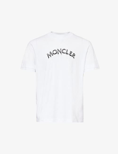 MONCLER: Slime brand-print cotton-jersey T-shirt