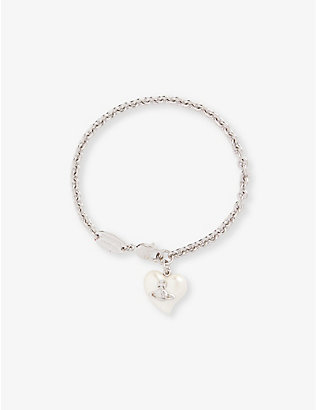 VIVIENNE WESTWOOD JEWELLERY: Sheryl brass and faux-pearl bracelet