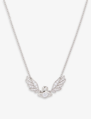 VIVIENNE WESTWOOD JEWELLERY: Dawna Orb-embellished recycled-silver necklace