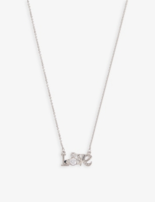 VIVIENNE WESTWOOD JEWELLERY: Erica Orb-embellished 925 sterling silver and cubic zirconia pendant necklace