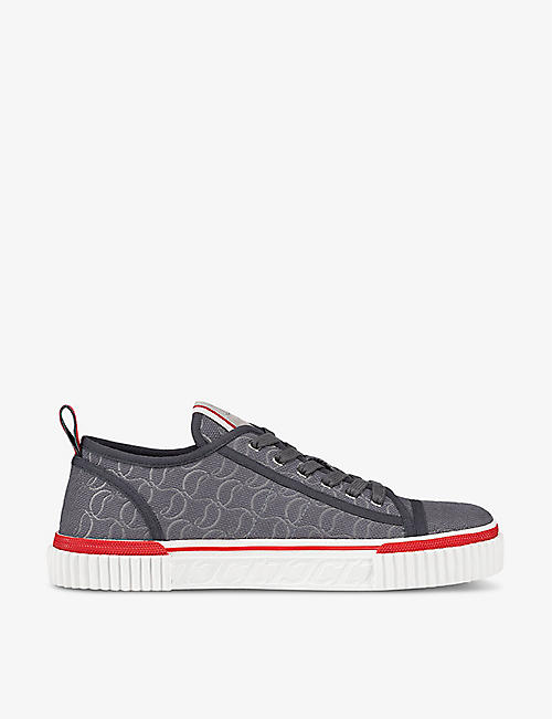 CHRISTIAN LOUBOUTIN: Pedro Junior cotton-blend low-top trainers