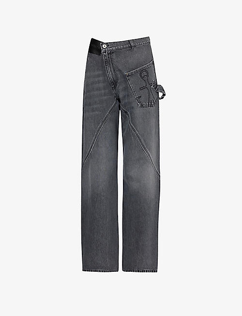 JW ANDERSON: Twisted Workwear straight-leg high-rise jeans