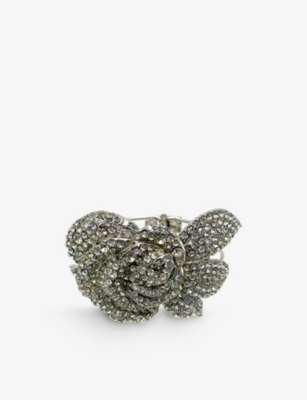 JENNIFER GIBSON JEWELLERY: Pre-loved floral-shaped silver-toned metal bracelet