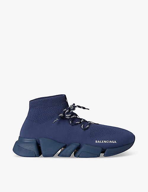 BALENCIAGA: Men's Speed 2.0 lace-up stretch-knit low-top trainers