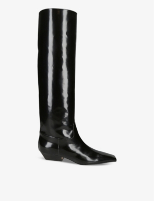 KHAITE: Marfa leather knee-high boots