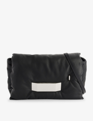 RICK OWENS: Griffin logo-plaque padded leather bag