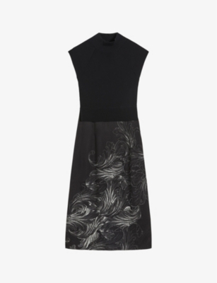 TED BAKER: Hewiet floral-print woven midi dress
