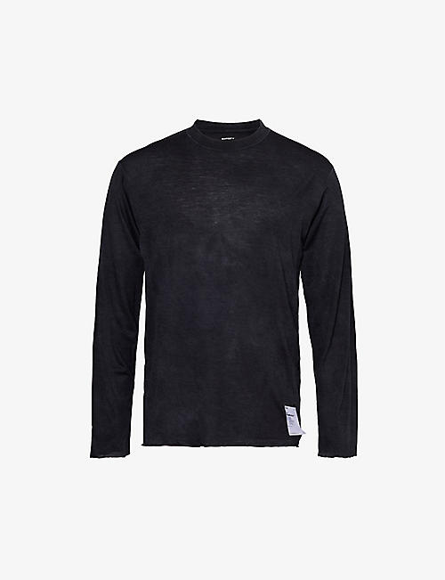 SATISFY: CloudMerino™ brand-patch wool-knit top