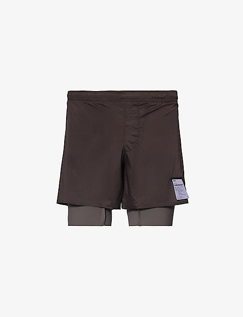 SATISFY: CoffeeThermal™ elasticated-waist shell shorts