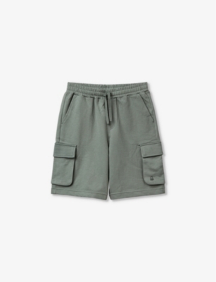 BENETTON: Patch-pocket relaxed-fit cotton-jersey shorts 6-14 years