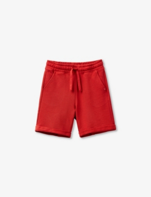 BENETTON: Logo-embroidered regular-fit sweat shorts 6-14 years