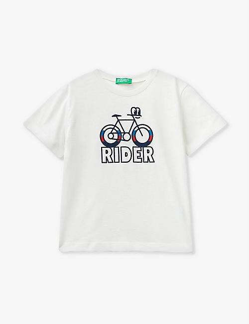 BENETTON: Bicycle graphic-print cotton T-shirt 18 months - 6 years