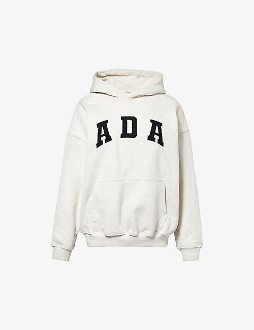 ADANOLA: Logo-embroidered relaxed-fit cotton-jersey hoody