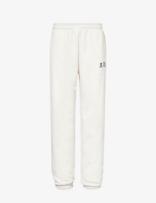 ADANOLA: Logo-embroidered tapered-leg organic-cotton jogging bottoms