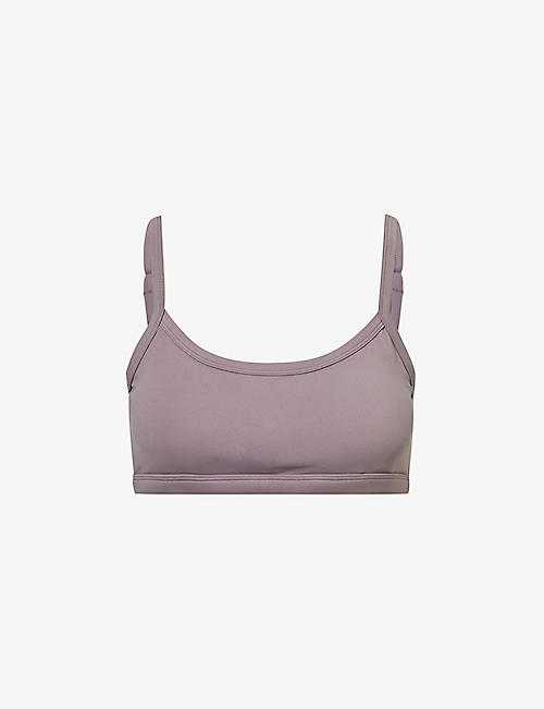 ADANOLA: Ultimate scoop-neck stretch-recycled polyamide sport bra