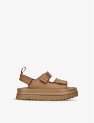 UGG: Kids' GoldenGlow chunky-sole woven sandals