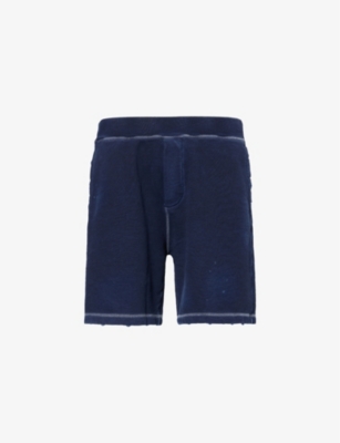 DSQUARED2: Contrast-stitch cotton-jersey shorts