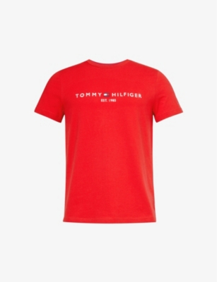 TOMMY HILFIGER: Logo-print cotton-jersey T-shirt