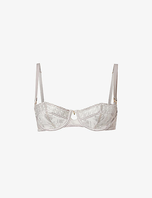 AUBADE: Magnetic Spell floral-embroidered lace bra