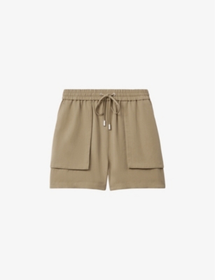 REISS: Isador elasticated-waist relaxed-fit woven shorts