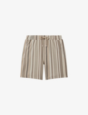 REISS: River abstract-pattern stretch-woven shorts
