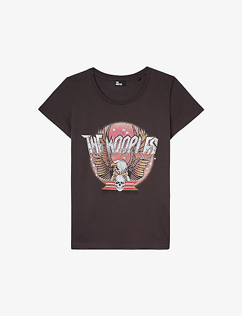 THE KOOPLES: Graphic-print short-sleeve cotton-blend T-shirt