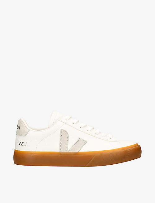 VEJA: Women's Campo logo-embroidered low-top leather trainers