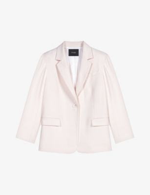 MAJE: Single-breasted relaxed-fit stretch-woven blazer