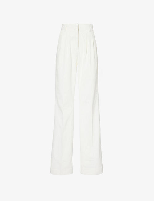 FAVORITE DAUGHTER: The Favorite straight-leg mid-rise cotton-twill trousers