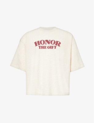 HONOR THE GIFT: High Stripe graphic-print woven T-shirt