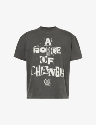 HONOR THE GIFT: Force For Change graphic-print cotton-jersey T-shirt