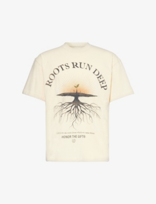HONOR THE GIFT: Roots Run Deep graphic-print cotton-jersey T-shirt