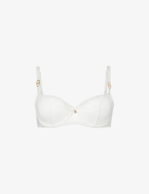 CHANTELLE: Orchids floral-embroidered stretch-woven bra