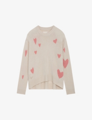 ZADIG&VOLTAIRE: Markus heart-motif relaxed-fit cashmere jumper