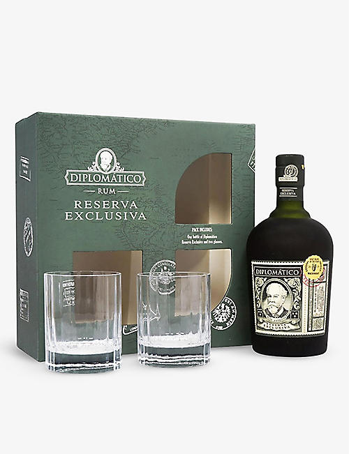 DIPLOMATICO: Reserva Exclusiva Old Fashioned glass gift set 700ml