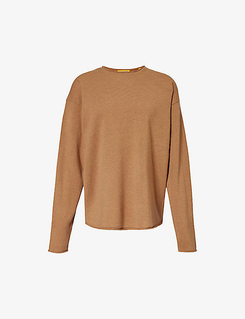 GUEST IN RESIDENCE: Round-neck brushed relaxed-fit cashmere jumper